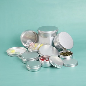 Tùy Chỉnh 1Oz-5Oz Bạc Kim Loại Tin Hộp Tròn Cấp Thực Phẩm 30Ml-20Ml Nhôm Jar Frost Bề Mặt Lip Balm Mặt Kem Thuốc Lá Lưu Trữ - Product Image 1