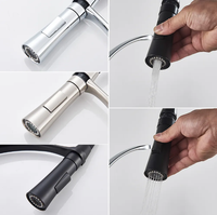 Robinet de cuisine avec pulvérisateur à arc élevé poignée unique un trou en laiton pour ferme camping-car blanchisserie Rv Bar évier Grifos De Cocina