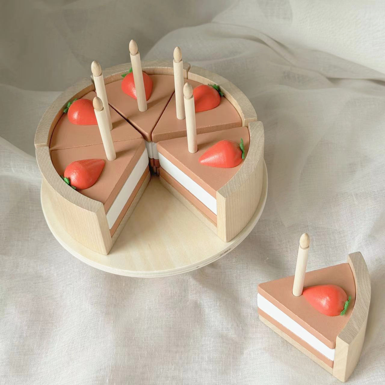 Gâteau velours aux fraises Little-log
