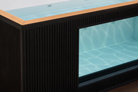 Piscine de luxe de 1,5 m de profondeur, structure en acier, avec fenêtre en verre transparent, piscine moderne pour l'extérieur, jardin, 20 pieds