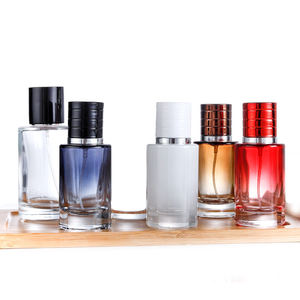 Bottiglie di Profumo di Lusso in Vetro Personalizzate di Alta Qualità, Cilindriche, Sfumate Nero-Blu, 50ml con Confezione - Product Image 2