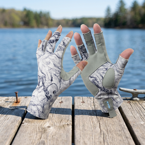 Microfiber-Tech Fingerless Half-Finger <b>Gardening</b> Gloves Sun Protection Waterproof Palm Protection <b>Hook</b> Loop Fishing Gloves - Product Image 3