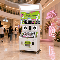 Photomaton Commercial Style Disco, Machine Interactive pour Selfies avec Imprimante Rapide et Appareil Photo Reflex Numérique pour Promotion d'Événements
