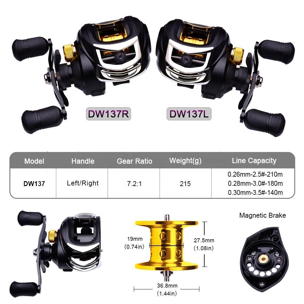 Baitcasting Reel 7.2:1 Gear Ratio - Magnetic Brake Fishing Baitcasting Reel 7.2:1 Gear Ratio - Magnetic Brake Fishing