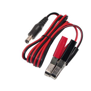 jumper start Cable Ribbon Clips Hat Sizes Shiny Slide 5.5*2.1mm plug Rubber Electric Alligator Clip Set