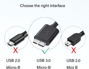 Câble OEM ODM Type-C vers Micro USB 3.0 10 Gbit/s avec blindage tressé, charge rapide 3A pour disques durs externes Seagate <span class=keywords><strong>LaCie</strong></span> - Product Image 5