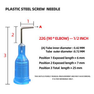 22G Precisie Kunststof-Staal 90 Graden Semi-Gebogen Soldeerpunt Voor Elektronische Componenten - Product Image 2