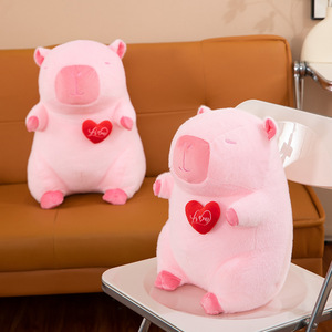 Lindo Peluche de Capibara, Muñeco de Peluche, Nuevo, con Tarjeta de Amor, Regalo de San Valentín, Muñeco Súper Suave, Relleno de Algodón PP, Lindo Muñeco - Product Image 5