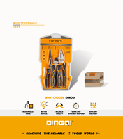 Ensemble de 3 pinces en acier CR-V, pinces à bec long de 6 pouces, pinces coupantes diagonales avec poignée TPR, kit d'outils à main - Électricien et bricolage