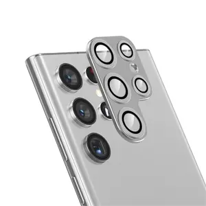 Anneau de caméra en métal pour Samsung Galaxy S23 Ultra Plus Film de protection de l'objectif arrière pour Samsung S23 S23 + S23U S23Ultra