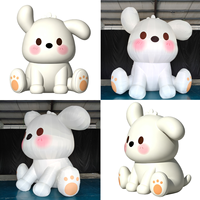 Mascotte gonflable géante personnalisée de dessin animé, chat blanc de 4 m, en tissu Oxford imperméable, résistant au soleil et durable pour la publicité des animaleries