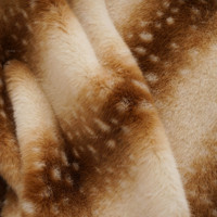 Digital Bedruckte Farbverlauf-Gestreifte Hirschflecken Plüsch-Wohndecke mit Flanell-Rückseite Maschinenwaschbar für Sofa Couch Bett Dekoration