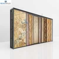Maßgefertigter Hartholz-Laminat-Parkett Holz-Schiebe-Metallboden mit Verstellbarer Höhe für Ausstellungsständer