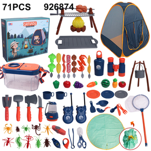 <span class=keywords><strong>Set</strong></span> di Utensili da Campeggio per Bambini, Facile da Trasportare, Stoviglie per Avventure Selvagge, Borsa a Rete, Gioco di Ruolo, Attrezzatura da Campeggio, Giocattolo per Esterni - Product Image 5