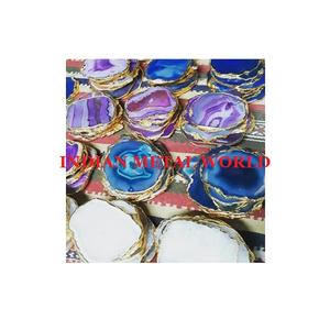 Set of 4 Resin Customized Shape Tea and Cup <b>Coaster</b> New Arrival Modern Design <b>Glass</b> <b>Coaster</b> for Kitchen Usage - Product Image 3