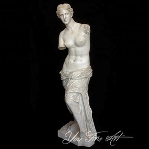 <span class=keywords><strong>Escultura</strong></span> <span class=keywords><strong>de</strong></span> Venus Tallada a Mano en Mármol Blanco Natural - Product Image 3
