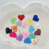 Broche de Corazón Metálico Colorido, Accesorios de Joyería DIY, Gancho para Colgar Celulares, Adhesivo Metálico para Agarre de Dedo, Colgante DIY