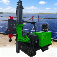 Système hydraulique à moteur diesel pour ponceuse de pieux solaires de type chenillé, fabriqué par TeZhong, haute efficacité pour le forage de pieux.