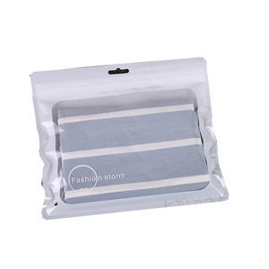 Custom Logo Three Side Seal Ziplock Resealable Food Grade Recyclable Plastic Bags for Clothes - Product Image 5