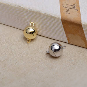 S925 Silver Buckle 8mm DIY Repair <b>Magnet</b> Buckle for Necklaces Bracelets Smooth Buckle Spherical <b>Ball</b> Jewelry Findings Components - Product Image 5