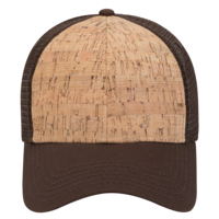 Casquette de camionneur personnalisée à 6 panneaux, style Otto, texture imitation bois, broderie de logo personnalisée de haute qualité, casquette structurée en maille