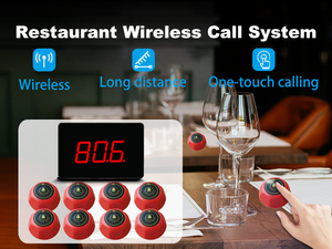 מערכת שיחת הזמנה אלחוטית למסעדה בית קפה צ 'ה fcc מוסמך paging ציוד oem - Product Image 5