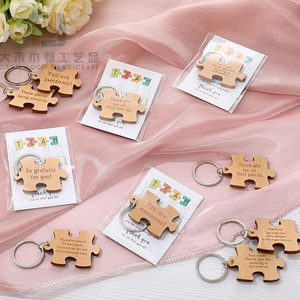 30 pièces de <span class=keywords><strong>porte</strong></span>-clés en <span class=keywords><strong>bois</strong></span> en forme de <span class=keywords><strong>puzzle</strong></span> d'équipe avec carte de remerciement inspirante, <span class=keywords><strong>porte</strong></span>-clés en <span class=keywords><strong>bois</strong></span> pour les collègues, cadeau de remerciement pour les employés - Product Image 5
