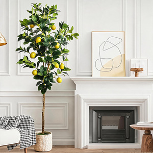 Árbol de Limón Artificial Desmontable con Frutas y Hojas Realistas, Material Ecológico para Decoración Verde en Interiores de Villas, Oficinas y Centros Comerciales - Product Image 2