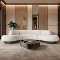 Ensemble de meubles de luxe modernes pour salon et chambre : canapé, table de chevet, table basse, fauteuil, armoire de rangement – Éco-responsable pour villa