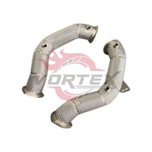 Vortex Stainless Steel Heat Shield Front Pipes for Aston Martin DBX 4.0T with Thermal Armor Link Conduit Systems Pipeline - Product Image 2