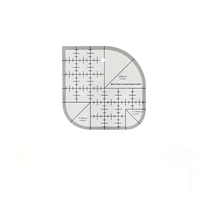 Couteau d'angle créatif, règle de couture en acrylique, modèle de couture, outil de couture, règle d'angle, 1 pièce