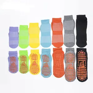 Custom Park Indoor Cotton Playground Socks Kids Children Adults Non Slip Anti Slip Trampoline Jump Grip Socks