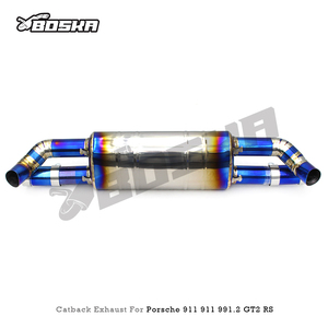 ท่อไอเสีย OEM แบบตรงส่วนท้าย สำหรับ Porsche 911 991.2 GT2 RS 3.8T ปี 2018-2019 ระบบไอเสีย Boska ไทเทเนียมน้ำหนักเบา - Product Image 6