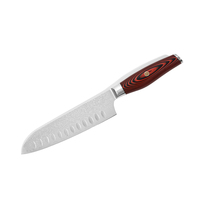Le plus récent Logo personnalisé G10 poignée 7 pouces VG10 ensemble de couteaux de chef Santoku japonais couteau de cuisine en acier inoxydable pour usage commercial alimentaire