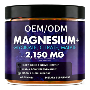 OEM Magnezyum Glisinat Vegan Jelibonlar Yüksek Emilimli Magnezyum Glisinat Sitrat Malat Sakinleştirici Jelibonlar Yetişkinler İçin Uyku Desteği - Product Image 2