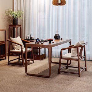 Juego de mesa y sillas de té, estilo Zen minimalista moderno, para apartamento pequeño, uso en oficina en casa, mesa de té integrada, nuevo estilo chino - Product Image 3