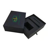 Boîte de rangement pour montres personnalisée noire, design personnalisé, emballage cadeau, boîte à montres en papier pour hommes et femmes