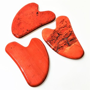 Outil de Massage pour le <span class=keywords><strong>dos</strong></span>, pierre de <span class=keywords><strong>Gua</strong></span> <span class=keywords><strong>Sha</strong></span> naturelle, jaspe rouge, Jade - Product Image 4