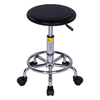 Tabouret de laboratoire moderne M08, chaise ESD en cuir PU, réglable, pivotant, avec roulettes et repose-pieds, pour hôpital, laboratoire scientifique, école, atelier