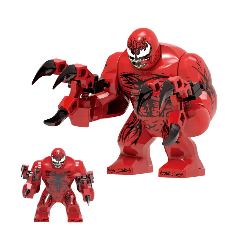 Mainan Anak XH1767, Super Hero Carnage Venom Blok Bangunan Ukuran Besar Action Bricks Figur untuk Mainan Anak-anak