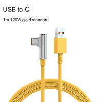 Câble de données 120W Type-C pour téléphones mobiles Super Fast 6A Charging Right Angle USB Compatible pour TPE Jacket 2m 5m Cable