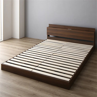 Vente en gros d'usine, lits en bois massif pour chambre à coucher, lit double moderne et chaleureux pour couple, cadre solide, taille king, panneaux en pin