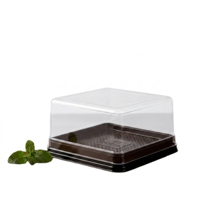 Gobelet en plastique en gros avec couvercle, récipient transparent pour tiramisu, boîte à gâteau en acrylique, prix d'usine, boîte d'emballage - Product Image 1