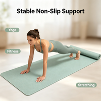 Yoga-Matte Premium 6mm Extra Dick Rutschfest Bedruckt Polyvinylchlorid (PVC) Übungs-Fitnessmatte für Yoga Pilates Boden
