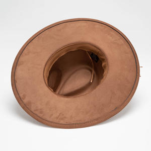 Sombrero Fedora de Gamuza Estilo Étnico Retro 2025, Ala Ancha con Forma de Corazón, Unisex, para Viajes al Aire Libre, Estilo <span class=keywords><strong>Jazz</strong></span> - Product Image 4