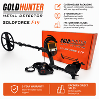 Détecteur de métaux haute sensibilité GOLDFORCE F19, détecteur d'or souterrain avec bobine de recherche étanche de 11 pouces