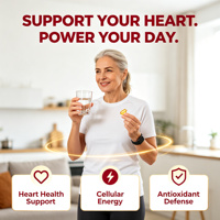 CoQ10 Ubiquinol 200mg Gélules Molles Coenzyme Q10 avec Huile de Poisson Lécithine Complément Santé Cardiaque Antioxydant Soutien Énergétique 30 Gélules