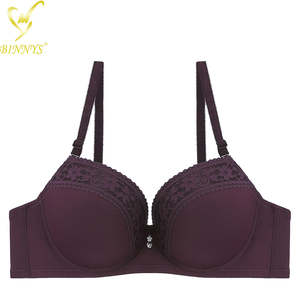 Binnys-ropa interior de copa B para mujer, sujetadores transpirables sólidos de nailon, con aros, cómoda, venta al por mayor - Product Image 6