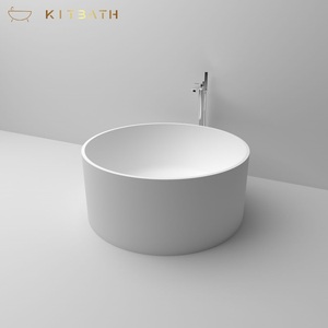 Nhà Máy Bán Bồn Tắm Di Động Bồn Tắm Đá Bề Mặt Rắn Tràn Bồn Tắm Đứng Miễn Phí - Product Image 1