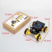 Kit de Iniciación de Robot con Ruedas Omnidireccionales 4WD Tscinbuny ZYC0044, Programación IDE de Código Abierto, Chasis DIY, Placas Educativas para Makers